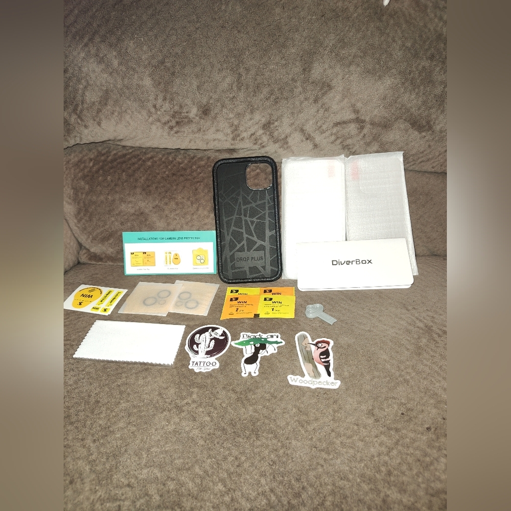 Diverbox Case w/ Tempered Glass for iPhone 14 - Black